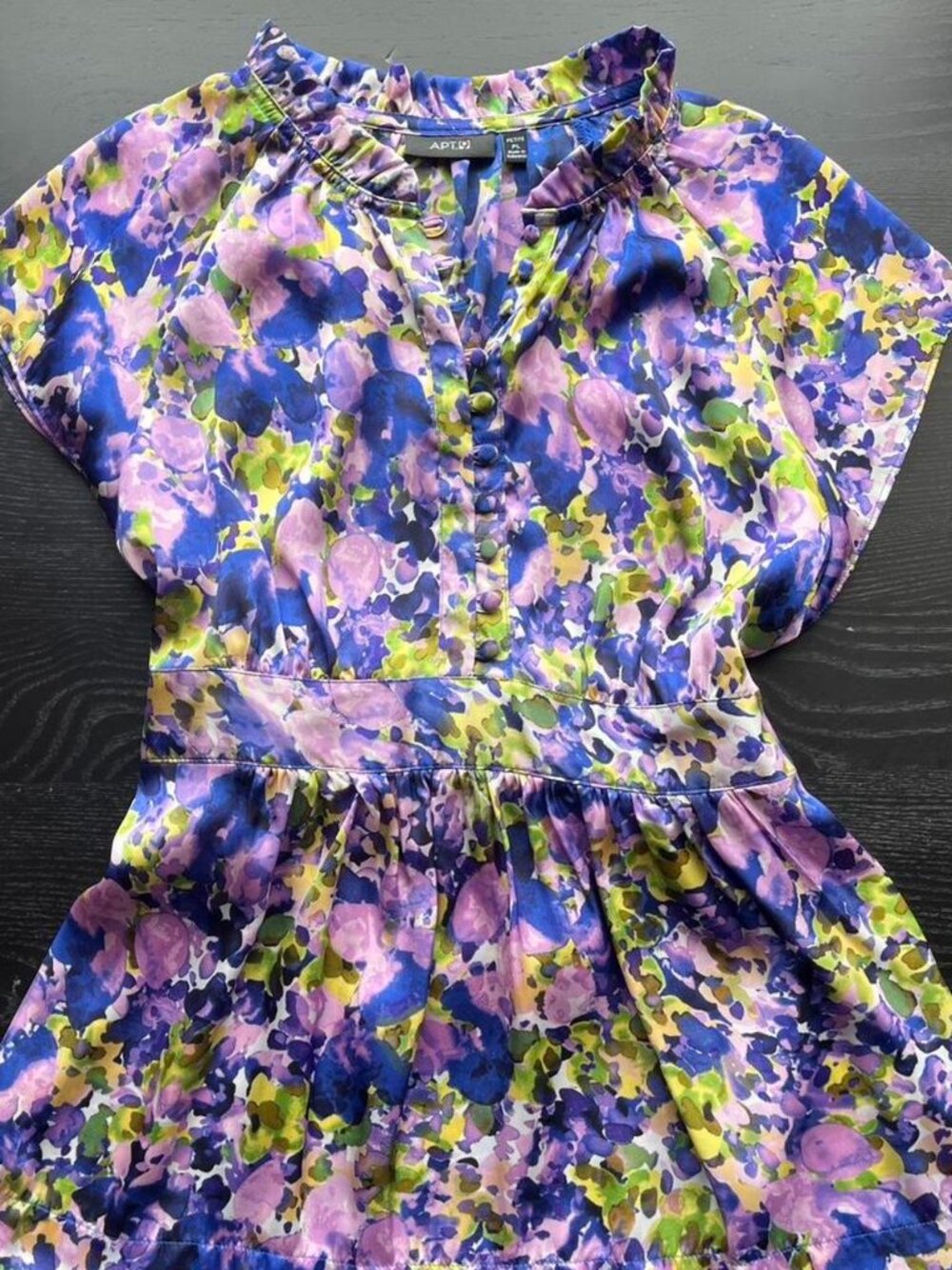 VIBRANT WATERCOLOR FLORAL BLOUSE